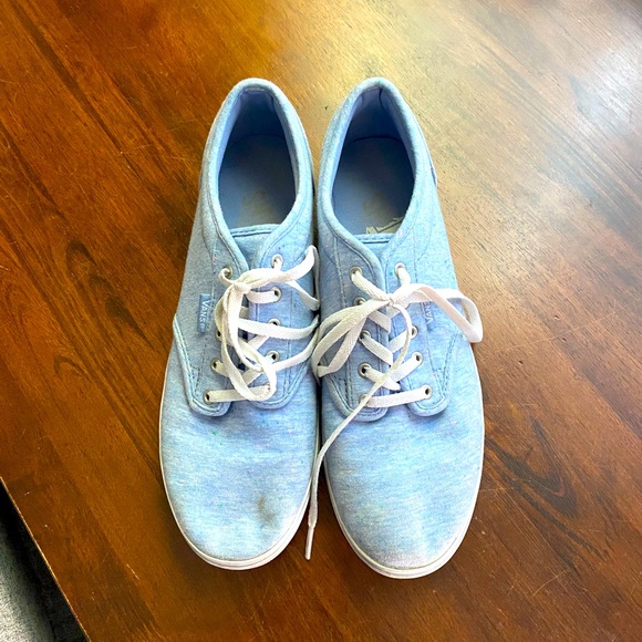 Light Blue Vans Sneakers Size 9 - Picture 1 of 6